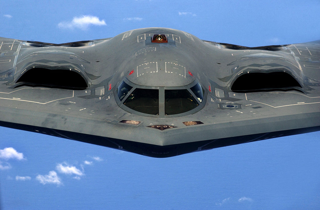 B-2 Spirit bomber in flight