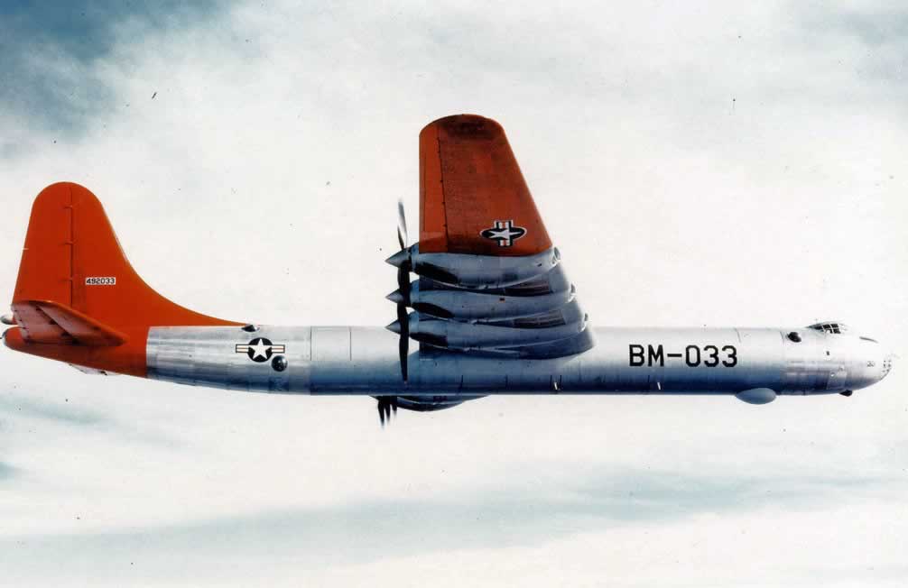 B-36 Peacemaker BM-033 in flight B-36 Peacemaker BM-033 in flight