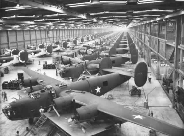 B-24 assembly line B-24 assembly line