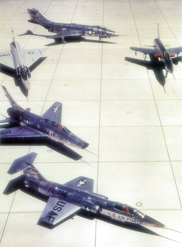 The early "Century Series" of Air Force jet fighters