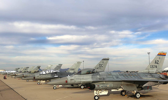 F-16 Fighting Falcons in storage at AMARG F-16 Fighting Falcons in storage at AMARG