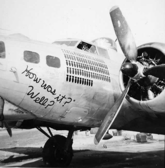 B-17 Flying Fortress "How Was It ... Well?" nose art