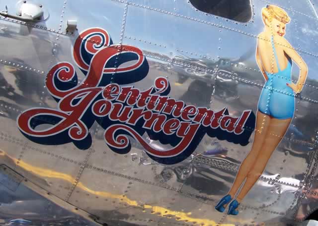 Boeing B-17 Flying Fortress "Sentimental Journey" nose art Boeing B-17 Flying Fortress "Sentimental Journey" nose art