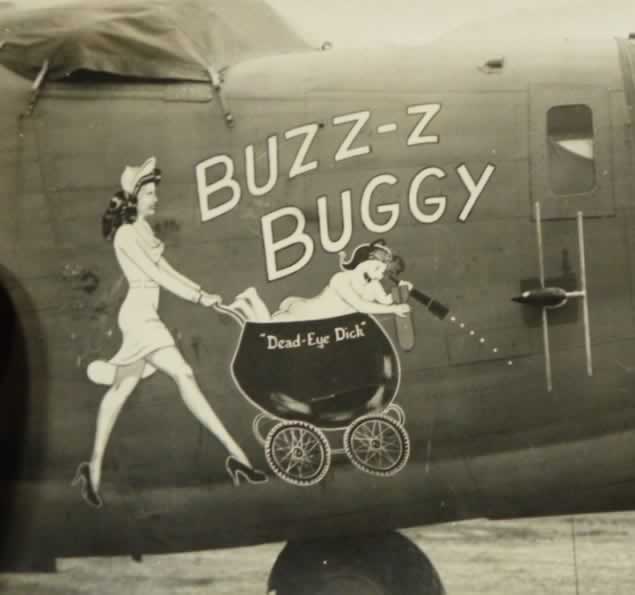 B-24 Liberator "Buzz-Z Buggy" nose art B-24 Liberator "Buzz-Z Buggy" nose art