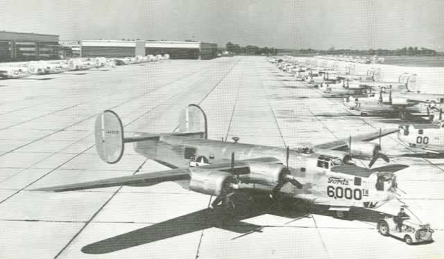 Ford's 6000th B-24 at the assembly plant Ford's 6000th B-24 at the assembly plant