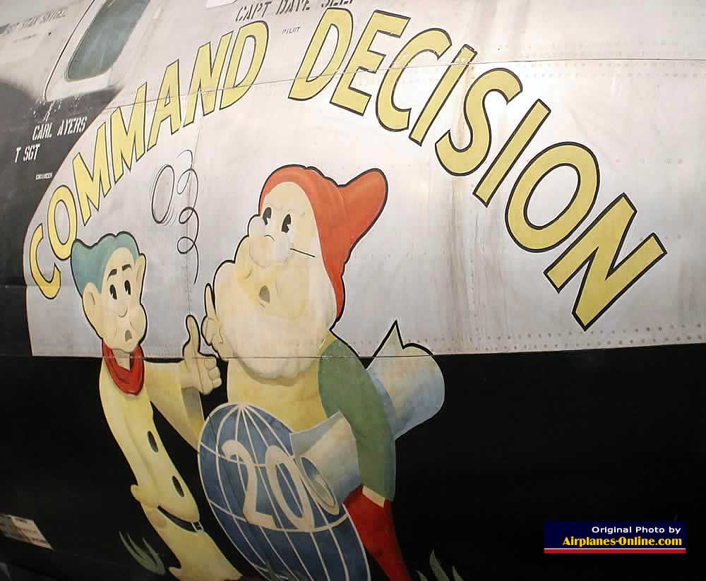 Nose art on the B-29 Superfortress "Command Decision" on display at the National Museum of the U.S. Air Force Nose art on the B-29 Superfortress "Command Decision" on display at the National Museum of the U.S. Air Force