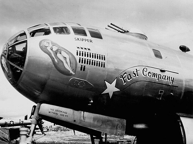 Nose art on B-29 Superfortress "Fast Company" Nose art on B-29 Superfortress "Fast Company"