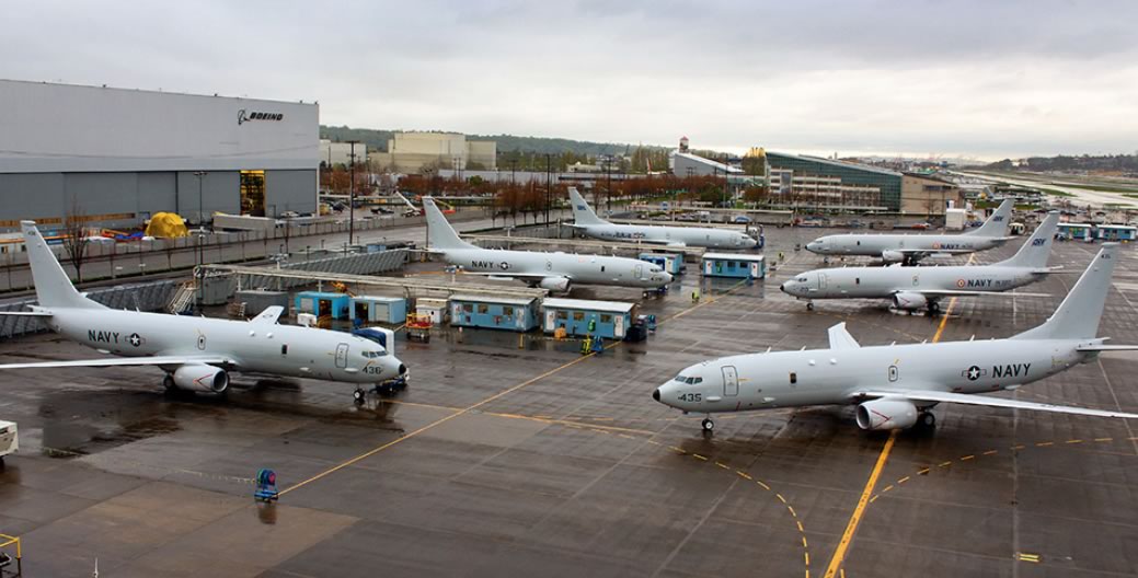 Poseidon P-8s at the Boeing plant Poseidon P-8s at the Boeing plant