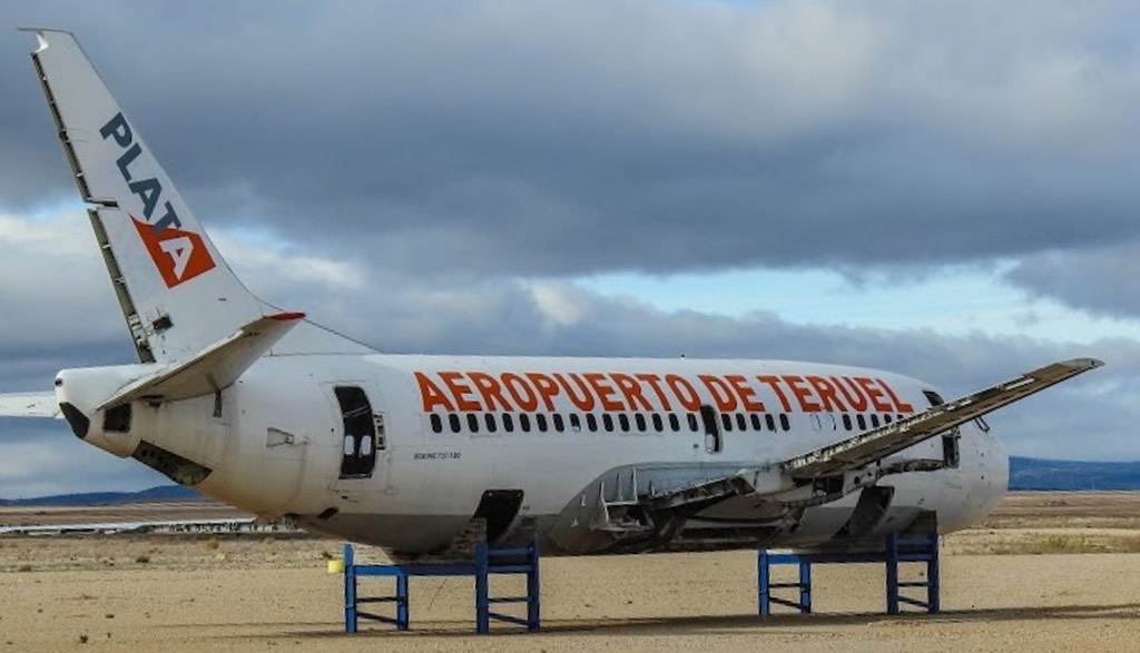 Entrance area at the Teruel Airport in Spain Entrance area at the Teruel Airport in Spain