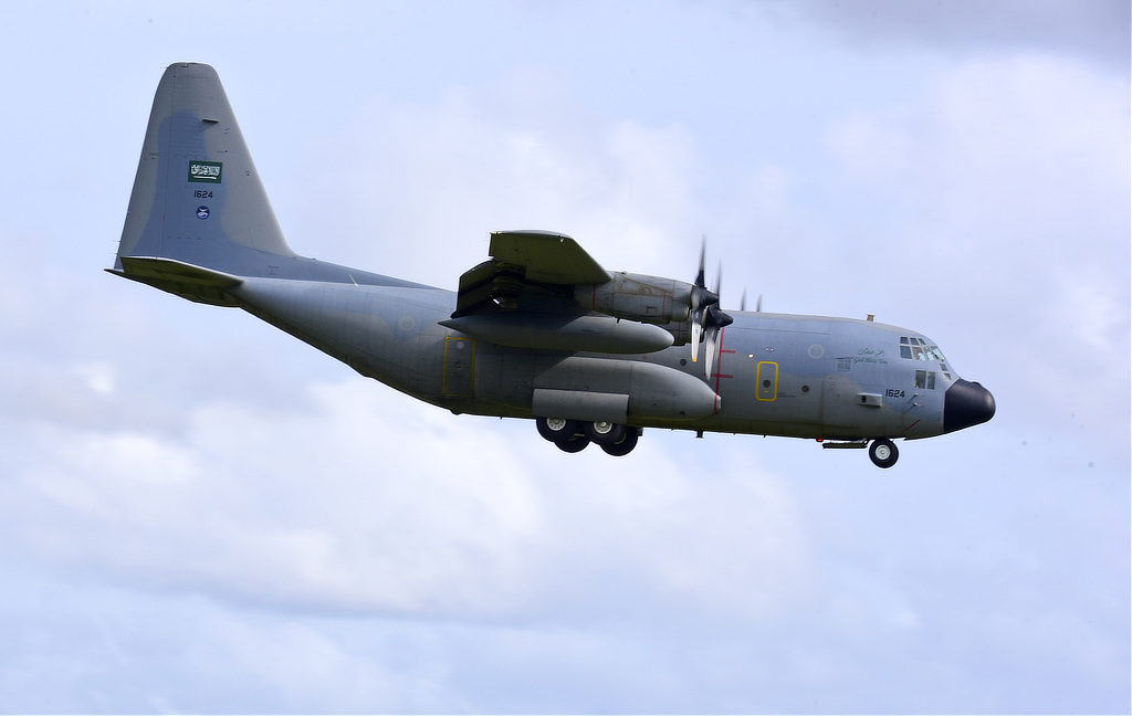 C-130 1624 of the Royal Saudi Air Force ... "God Bless You" C-130 1624 of the Royal Saudi Air Force ... "God Bless You"