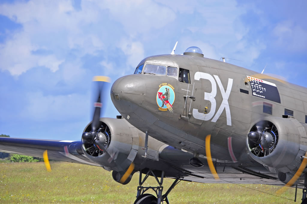 C-47 Dakota, "Drag 'em Oot", Registration N473DC, seen here in Cherbourg, France, June 2014 C-47 Dakota, "Drag 'em Oot", Registration N473DC, seen here in Cherbourg, France, June 2014