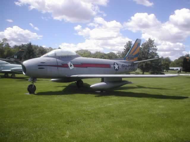 F-86E Sabre S/N 91086 on display at Fairchild Air Force Base near Spokane, Washington F-86E Sabre S/N 91086 on display at Fairchild Air Force Base near Spokane, Washington