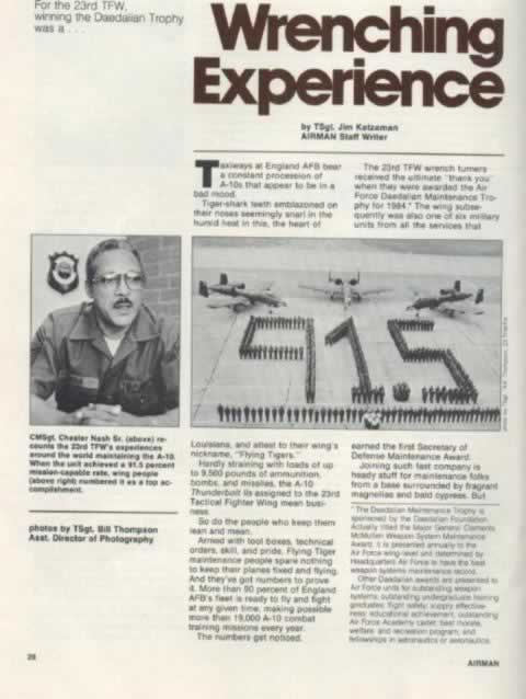 For the 23rd TFW, winning the Daedalian Trophy was a Wrenching Experience