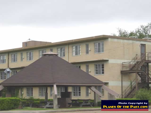 Abandoned barracks at the site of the former England Air Force Base
