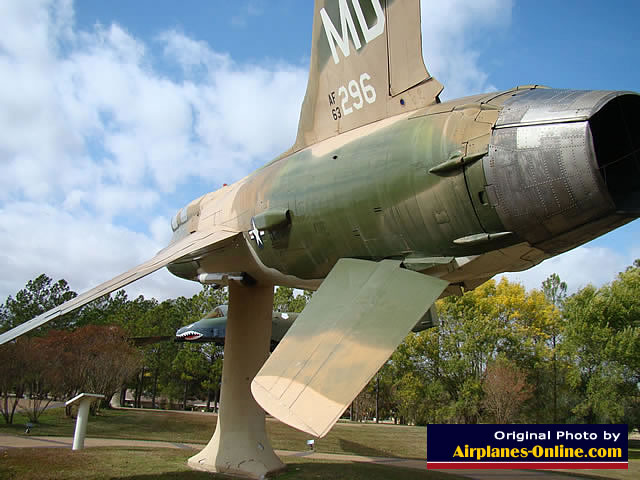 Republic F-105 Thunderchief on static display at the site of the closed England Air Force Base, Alexandria, Louisiana Republic F-105 Thunderchief on static display at the site of the closed England Air Force Base, Alexandria, Louisiana