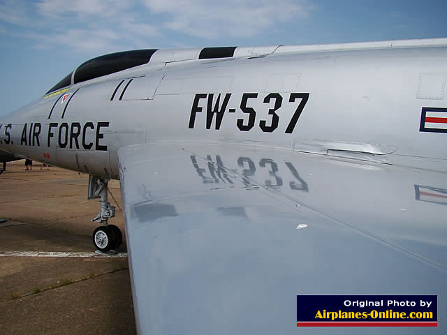 North American F-100A Super Sabre S/N 53-1684 painted as 55-3537 FW-537