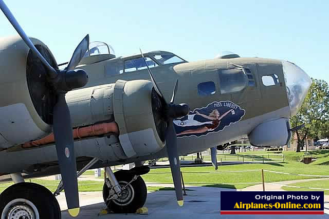 Right nose view of the B-17G Flying Fortress "Miss Liberty" S/N 231340 at Barksdale AFB