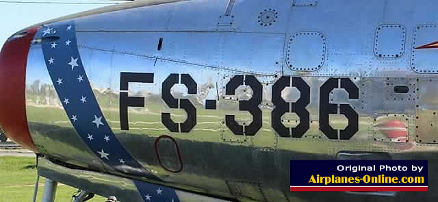 Republic F-84F Thunderstreak, S/N 51-1386, Buzz Number FS-386