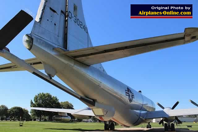 Tail section and refueling boom on the KC-97 Stratotanker, S/N 030240 Tail section and refueling boom on the KC-97 Stratotanker, S/N 030240