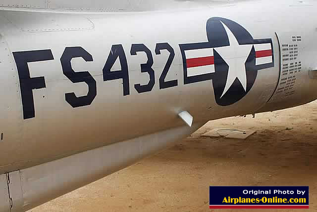 F-84F Thunderstreak, Buzz Number FS-432, on display at the March Field Air Museum in California F-84F Thunderstreak, Buzz Number FS-432, on display at the March Field Air Museum in California