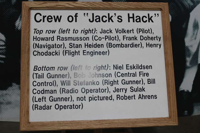 List of crew members on the B-29A Superfortress "Jack's Hack" List of crew members on the B-29A Superfortress "Jack's Hack"