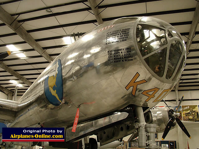 Left cockpit view of the B-29 "Sentimental Journey" S/N 44-70016