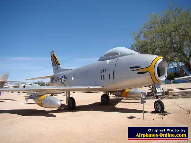 North American F-86H Sabre S/N 53-1525 on display at the Pima Air and Space Museum in Tucson, AZ North American F-86H Sabre S/N 53-1525 on display at the Pima Air and Space Museum in Tucson, AZ