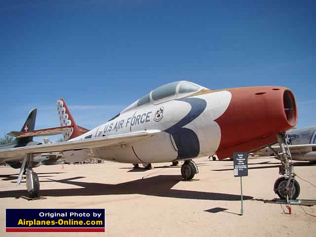 U.S. Air Force F-84F, at the Pima Air & Space Museum in Tucson, Arizona U.S. Air Force F-84F, at the Pima Air & Space Museum in Tucson, Arizona
