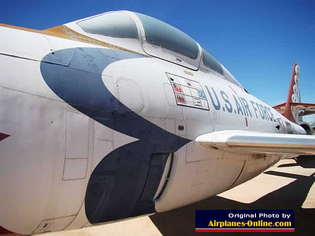 Republic Aviation F-84F S/N 52-6563 in USAF Thunderbird markings Republic Aviation F-84F S/N 52-6563 in USAF Thunderbird markings