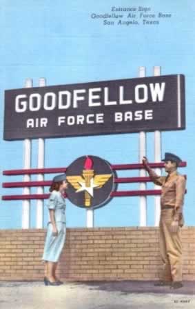 Entrance sign at Goodfellow Air Force Base, San Angelo, Texas Entrance sign at Goodfellow Air Force Base, San Angelo, Texas