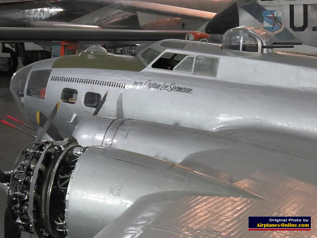 Cockpit and nose view of the Boeing B-17G Flying Fortress, S/N 44-83559, at the Strategic Air Command and Space Museum Cockpit and nose view of the Boeing B-17G Flying Fortress, S/N 44-83559, at the Strategic Air Command and Space Museum
