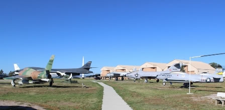 Scene from the airpark at the South Dakota Air and Space Museum