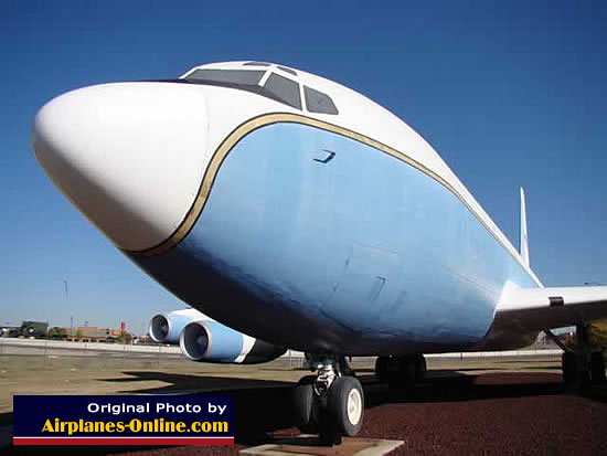 C-135 Stratolifter S/N 61-2671, Construction Number C/N 18347, a Boeing C-135B-BN, on display at the Charles B. Hall Airpark at the entrance to Tinker Air Force Base, Oklahoma City, Oklahoma