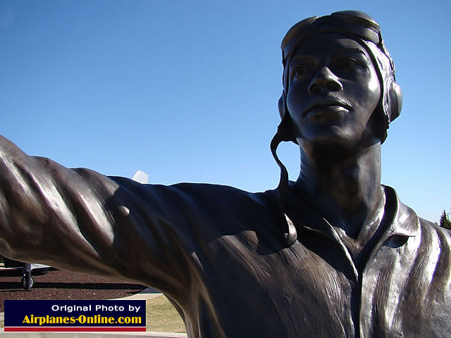 Sculpture of Charles B. Hall, a Tuskegee Airman, at Tinker Air Force Base, Oklahoma City Sculpture of Charles B. Hall, a Tuskegee Airman, at Tinker Air Force Base, Oklahoma City