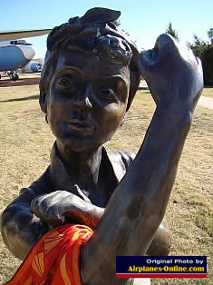 Rosie the Riveter sculpture at Tinker Air Force Base's Charles Hall Airpark in Oklahoma City, Oklahoma Rosie the Riveter sculpture at Tinker Air Force Base's Charles Hall Airpark in Oklahoma City, Oklahoma
