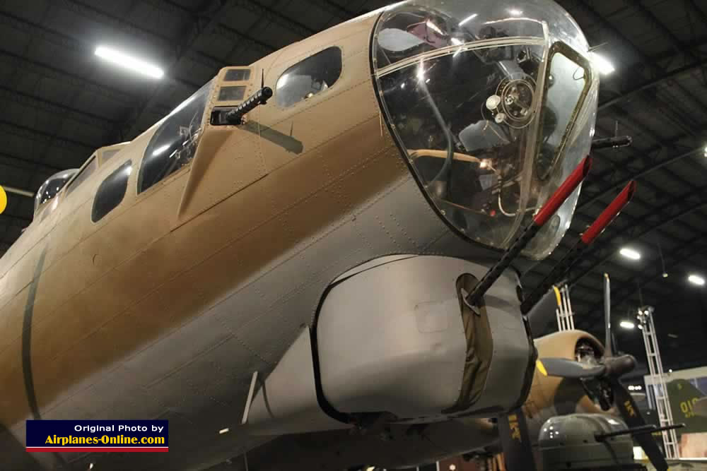 Boeing B-17G Flying Fortress "Shoo Shoo Shoo Baby" on display at the National Museum of the U.S. Air Force Boeing B-17G Flying Fortress "Shoo Shoo Shoo Baby" nose art