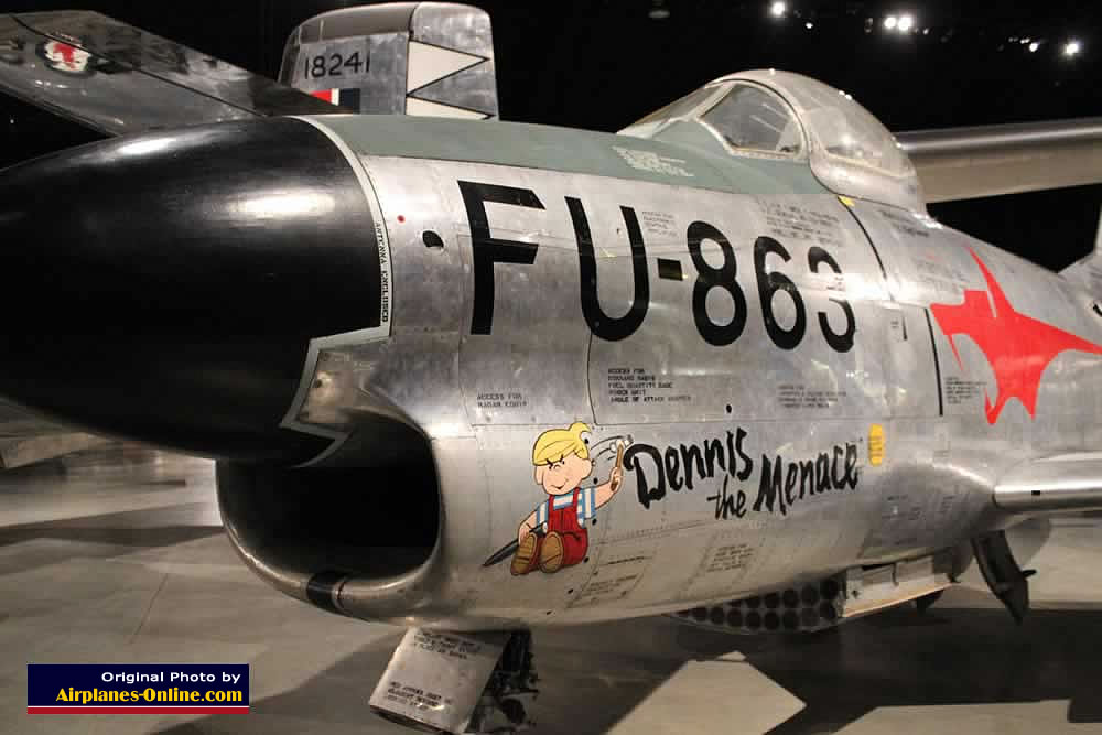 F-86D "Dennis the Menace", S/N 23863, Buzz Number FU-863, on display at the Museum of the United States Air Force, Dayton, Ohio F-86D "Dennis the Menace", S/N 23863, Buzz Number FU-863, on display at the Museum of the United States Air Force, Dayton, Ohio