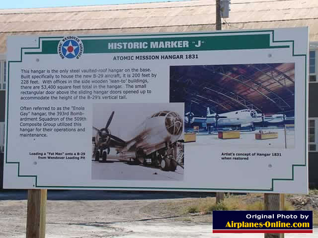 Atomic Mission Hangar 1831 built to house the new B-29 aircraft Atomic Mission Hangar 1831 built to house the new B-29 aircraft